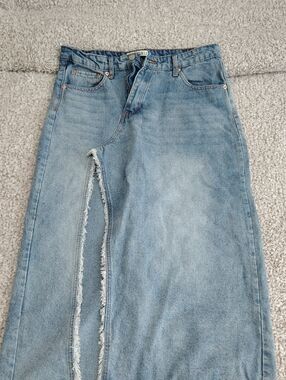 Signature8 Light Blue Straight-Leg Denim Skirt